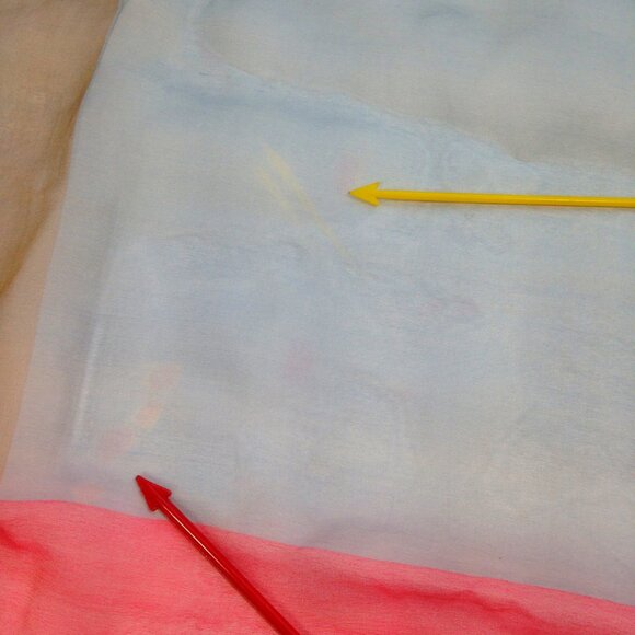 Lot 5 Vintage Handkerchiefs from the 50's handmade borders - Picture 6 of 13